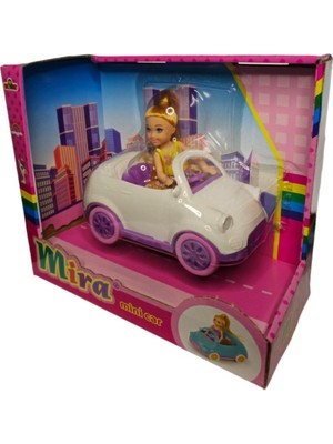 Galtoys Mira Bebekli Mini Car GLT-E406,EVCIL Hayvanı ile Arabalı Oyuncak Bebek Beyaz