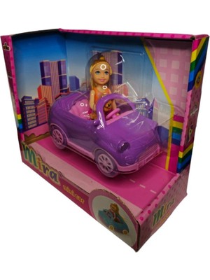Galtoys Mira Bebekli Mini Car GLT-E406,EVCIL Hayvanı ile Arabalı Oyuncak Bebek Mor