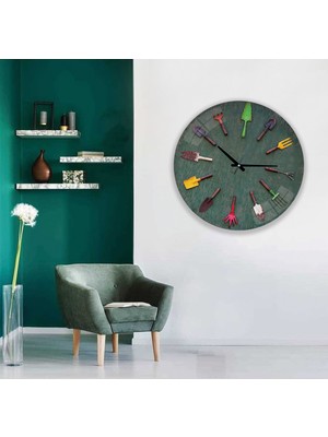 Emya Home Bahçe Aletleri Cam Saat - 60 cm