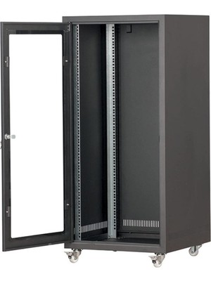 Setrack 19'' 26U 600X600 Tekerlekli Camlı Rack Kabinet