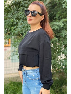 Shido Kadın Crop Bluz