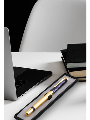 Meyart Isme Özel Roller Tükenmez Kalem Gold Detaylı Özel Kutulu/tüm Özel Günler Için