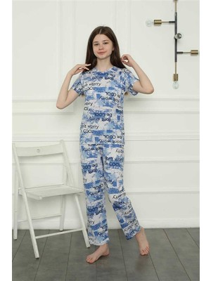 Moda Çizgi Kız Çocuk Penye Pijama Takım 20397