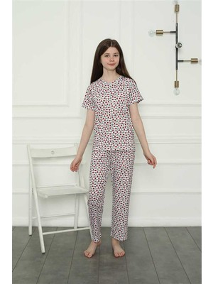 Moda Çizgi Kız Çocuk Penye Pijama Takım 20409