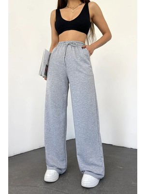 Sun Victoria Kadın Iki Iplik Beli Lastikli Salaş Bol Paça Eşofman Altı