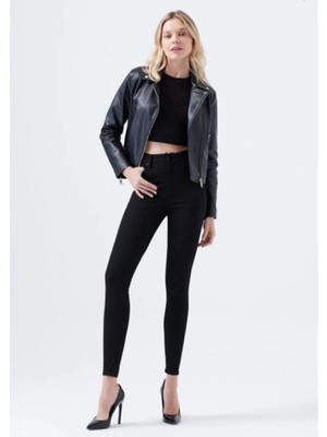 Kot Modası Simsiyah E.X.T.R.A Black Skinny Jeans Kot Solmaz Toparlayıcı Pantolonu