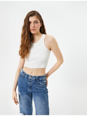 Koton Basic Atlet Askılı Ribanalı Pamuklu