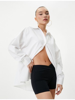 Koton Ekstra Mini Kısa Tayt Asimetrik Kesim