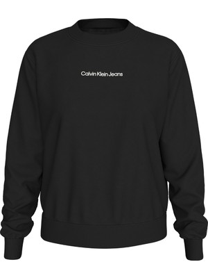 Calvin Klein Kadın Marka Logolu Günlük Kullanıma Uygun Siyah Sweatshirt J20J222548-BEH