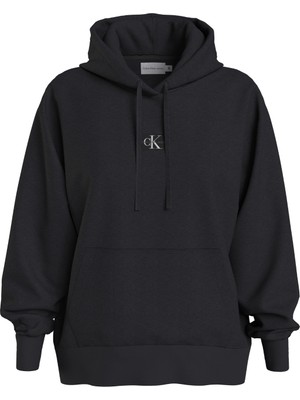 Calvin Klein Kadın Marka Logolu  Pamuklu Günlük Kullanıma Uygun Siyah Sweatshirt J20J222539-BEH