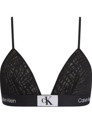 Calvin Klein Kadın Marka Logolu Elastik Bel Bantlı Siyah Spor Sütyeni 000QF7377E-UB1