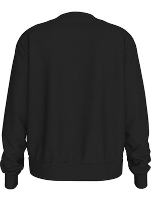 Calvin Klein Kadın Marka Logolu Günlük Kullanıma Uygun Siyah Sweatshirt J20J222548-BEH