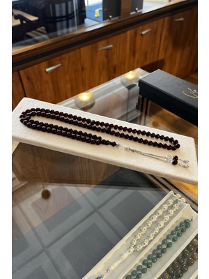 Dergah Tesbih Namaz Tesbihi Sıkma Kehribar Gümüş Püskül