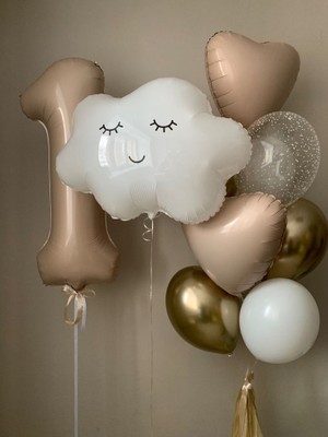Kidspartim Krem  1 Yaş Balon Seti