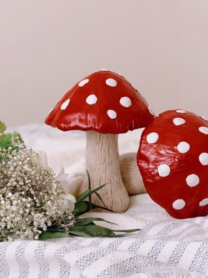 Morlalem Dev 3 Boyutlu 22CM Mantar Silikon Kalıp K-1229, Kokulu Taş Sabun Alçı Béton Mum Kalıbı