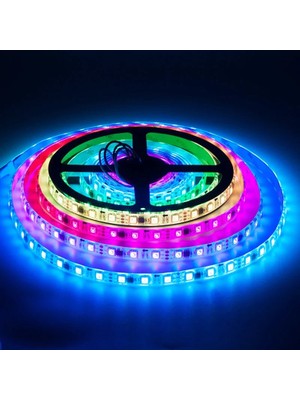 Fuji Led WS2811 Rgb Adreslenebilir Pixel Şerit LED IP30 Metrede 60 LED 12 Volt