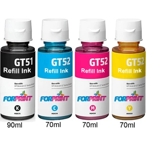 Hp Smart Tank 520 All-In-One Yazıcı Uyumlu (Forprint ECO100 Plus) Mürekkep Seti 4 Renk