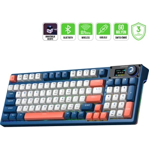 Gasket Elite Rgb Wireless/bluetooth/kablolu Mekanik Red Switch Gasket Gaming Klavye