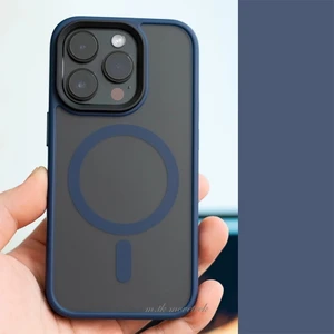 M.TK Moveteck Apple iPhone 15 Pro Max Kılıf Mat Magsafe Wireless Şarj Destekli Lansman