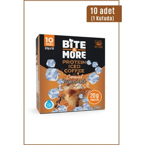 Bite & More Protein Iced Coffee Caramel Macchiato ( Proteinli Kahve ) 33 Gram x 10 Adet