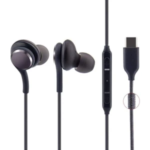 Apple İphone 15 - 16 - Pro - Pro Max Uyumlu Type-C Usb-C Kablolu Mikrofonlu Silikonlu Kulak İçi Kulaklık