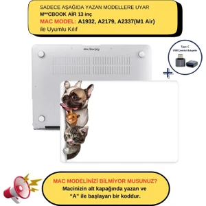 Macbook Air M1 Kılıf 13inç A1932 A2179 A2337 ile Uyumlu Animal01NL