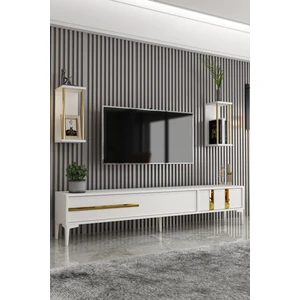 Givayo Wood's Givayo Mobilya Lükens Tv Ünitesi Beyaz Gold 180 cm