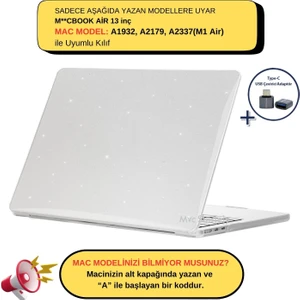 Macbook Air M1 Kılıf 13inç A1932 A2179 A2337 ile Uyumlu Crystal Star