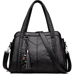 Kadın Omuz Deri Çanta - Siyah