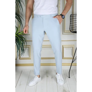 Erkek Buz Mavisi Renk Italyan Kesim Slimfit Kumaş Pantolon