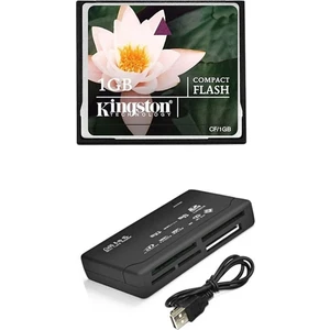 1 GB Compact Flash Hafıza Kartı +Usb 2.0 Kart Okuyucu