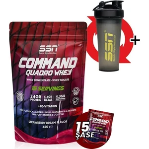 SSN Sports Style Nutrition SSN Command Quadro Whey Protein Tozu 450 Gr 15 Şase Çilekli