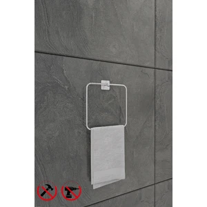 Alper Banyo Scilla Yapışkanlı Kare Krom Kare Havluluk, Havlu Askısı