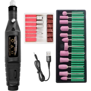 Plastik Zımpara Makinesi Seti Elektrikli Kalem Mini Elektrikli Matkap Zımpara Aracı Tırnak Güç Aracı (Yurt Dışından)