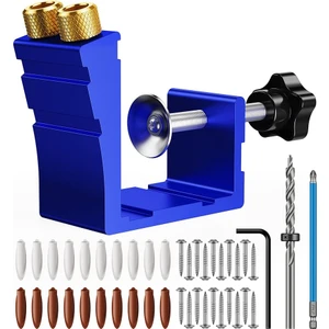 Cep Delik Jig Kiti, 15° Açılı Delikler Için Cep Delik Matkap Kılavuz Jig Seti, Ağaç Işleme Açılı Delik Delme Için A (Yurt Dışından)
