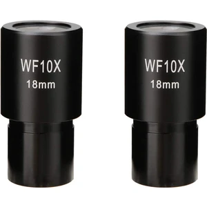 2 Adet 10X Mikroskop Mercek Geniş Açı Optik Lensler Adaptör Alanı 18MM Profesyonel Oküler Lens Standart (Yurt Dışından)