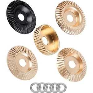 5/8 Inç Çardak, Açılı Taşlama Ataşmanları, Ağaç Işleme Diski ile 4 Inç Açılı Taşlama Için 5 Paket Ahşap Oyma Disk Seti (Yurt Dışından)