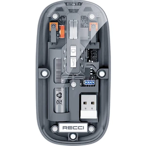 Multimod Kablosuz Mouse Recci RCS-M01 Space Capsule Serisi Şeffaf Tasarımlı Fare Tak Çalıştır