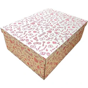 Koli Kolay Sevgi Sembolleri Sevgililer Günü Hediye Kutusu 40x30x15cm