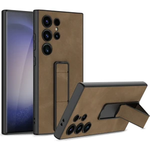 Cool-M Case Samsung Galaxy S24 Ultra Cilt Deli Mat Telefon Kılıfı Katlama Kickstand (Yurt Dışından)