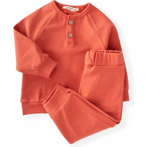 Reglan Kol Patlı Erkek Basıc Takım Kiremit