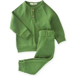 Reglan Kol Patlı Erkek Basıc Takım 1-5 Yaş Yağ Yeşili