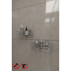 Alper Banyo Yapışkanlı Krom TŞ01 Banyo ve Mutfak Rafı, Siyah Banyo Duş Askısı,2 Adet Kancalı ( 2 Adet Fiyatıdır )