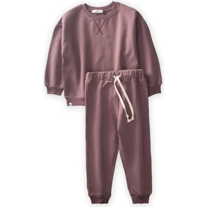 Basic Karyoka Detaylı Sweatshirt Takım Mürdüm