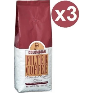 Mehmet Efendi Colombian Çekirdek Kahve 1000GR x 3 Adet