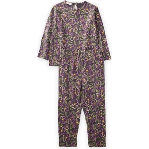 Desenli Pijama Takim Antrasit