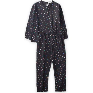 Desenli Pijama Takim Siyah