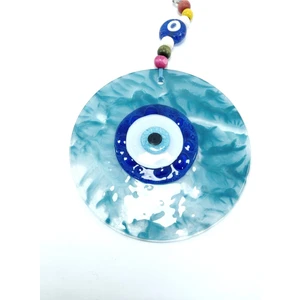 Ennea Art Renkli Nazar Boncuğu 13 cm El Yapımı Cam Duvar Dekoru Hediyelik Eşya