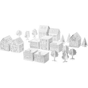 Måla Karton Boyama Şablonu Beyaz 10 Parça