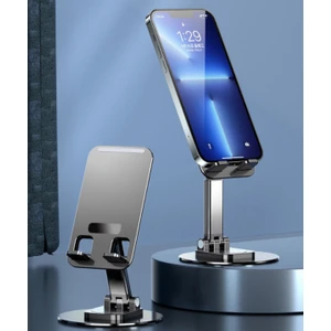 Deppo Trend  Yüksek Kaliteli Katlanabilir 360 Dönebilen Ayarlanabilir Telefon Tutucu Stand Masa Üstü Tablet Standı